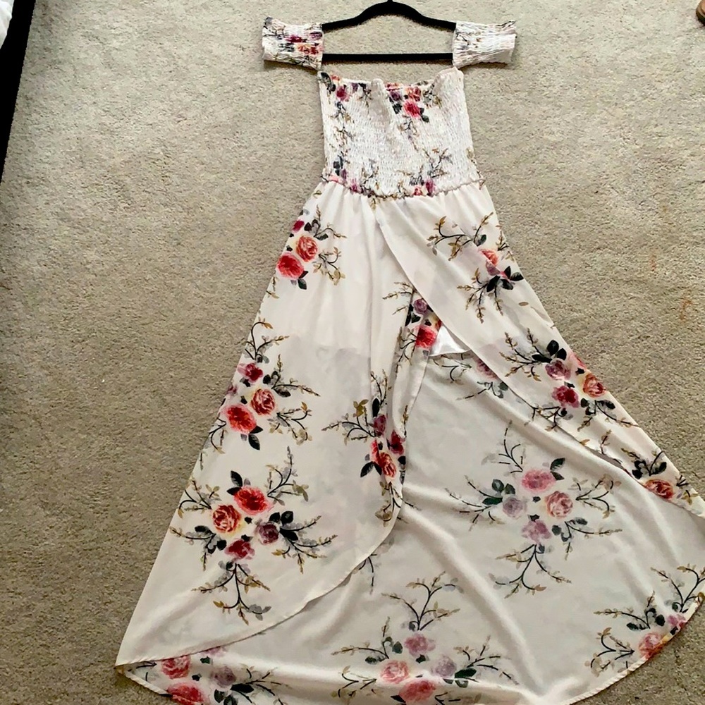 White floral dress